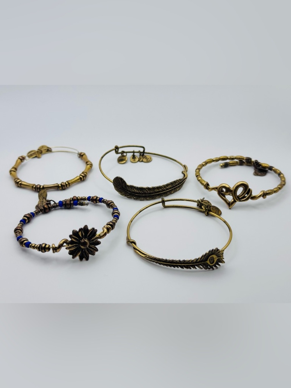 Alex and Ani Assorted Bangle Bracelet Lot - 5 pieces | EUC
